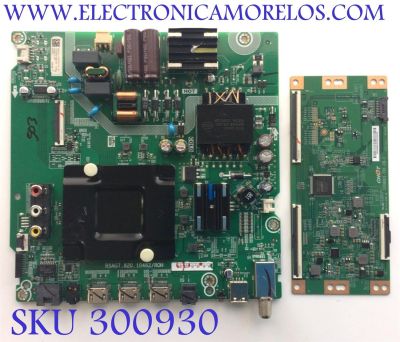 KIT DE TARJETAS PARA TV HISENSE·ROKU TV 4K·UHD·HDR / MAIN 284876 / RSAG7.820.10462/ROH / 284875 / 58A56EUR / H41802PNJ55A2 / T-CON CV580U1-T01-CB-1 / E3CCBB580001 / E3CCBB580002 / PANEL HD580X1U91-L1 / CV580U1-T01 REV:01 / MODELO 58R6E3 58A56EUR